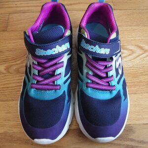 Skechers Girls Size 4 (Big Kid) Multi Color Velcro Sneakers